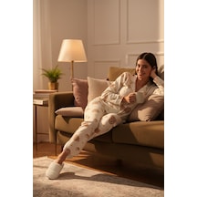 Lela Reguar Fit Yumuşak Dokulu Bayan Pijama Takımı 611Pt288Y Bej