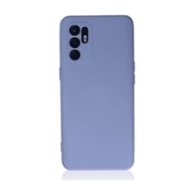 Oppo Reno 6 Kılıf Nano İçi Kadife Silikon - Lila 0.2M-Çok Renkli