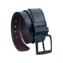 Süzer Deri Siyah Suni Deri Lacivert Çift Dikişli 4.5 Cm.lik Unisex Spor Kemer Siyah