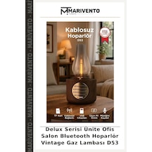 Delux Serisi Ünite Ofis Salon Bluetooth Hoparlör Vintage Gaz Lambası D53
