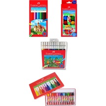 Kuru Boya Set 12'li, Paste Boya Set 12'li, Keçeli Kalem 12'li, Suluboya 12'li Okul Set