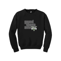 Grand Theft Auto Cobweb Logo Siyah Sweatshirt