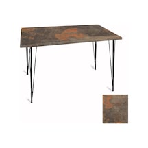 Premıum Mutfak Masası 70x120 Esb Werzalit, Wermodin Ve Allzalit Tabla - Metalic Oxid 1 Çok Renkli