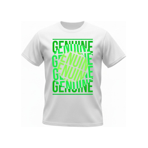 Urbantrendstore Unisex Beyaz Genuine Baskılı Oversize Fit Rahat Geniş Salaş T-shirt Günlük Tişört
