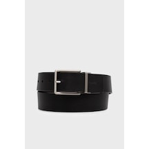 Calvin Klein Deri Logolu Kemer Lv04d7118gvzz Erkek Kemer Lv04d7118g Vzz Siyah