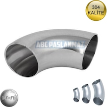 Paslanmaz Krom Patent Dirsek 90° 304 Kalite (Ölçü Seçiniz)