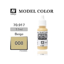 17 Ml. 8 Beige-matt Model Color Serisi Maket Boyası, Vallejo 70917 Standart