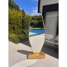 Asimetrik Ayna, Ultralüx Boy Aynası, Asimetrik Boy Aynası 188x66 180 X 65 Gold