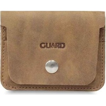 Guard Taba Crazy Patlı Kartlık Hakiki Deri Erkek / Kadın P5227 Taba