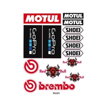 Motosiklet Sponsor Dekor Tasarım A4 Çoklu Sticker Seti Diğer