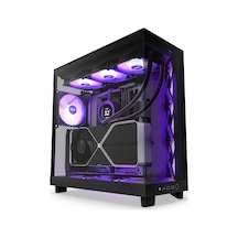Nzxt H6 Flow CC-H61FB-R1 RGB 3 x 120 MM Atx Oyuncu Kasası Siyah