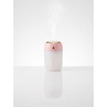 Ultrasonik Sessiz Hava Nemlendirici - Rose Gold Detaylı Buhar Makinesi Pembe 330 Ml