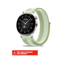 Huawei Watch Gt/gt2/gt3 Elegant 42mm Uyumlu Hasır Örgü Spor Naylon Kordon, Açık Yeşil, 20mm