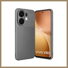 Bezos Vivo V60 5g Uyumlu Auto Focus Karbon Kapak - Gri 22