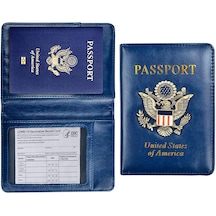 Hermard Rfıd Korumalı Erkek Deri Pasaportluk Lacivert 062118