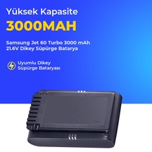 Samsung Jet 60 Turbo 3000 Mah 21.6v Dikey Süpürge Batarya