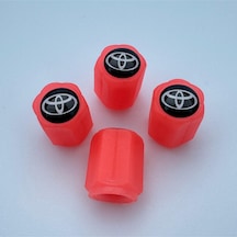 Toyota Supra İle Uyumlu Logolu Kırmızı Fosforlu Gece Parlayan Sibop Kapağı Set