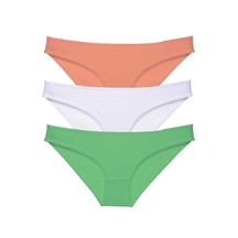 Hubrendy Tedarik 3 Adet Süper Eko Set Likralı Kadın Slip Külot 544 Çok Renkli
