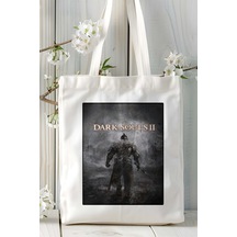 Art Hediye Dark Souls Oyun Baskılı Bez Çanta Omuz Çantası Kişiye Özel Model 2 Çok Renkli