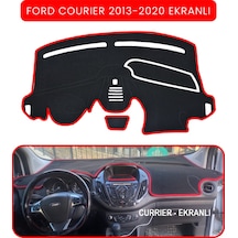 Ford Courier 2013-2020 Ekranlıtorpido Koruma Halısı Kırmızı Kenar