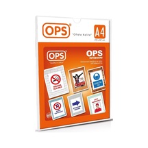 Ops A4 Duvar Tipi Afiş Taşıyıcı Ops 070