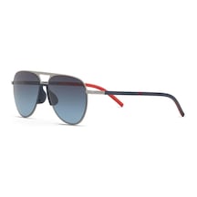 Despada Ds 2422 C3 58 Erkek Polarize Pilot Gümüş Degrade Metal Güneş Gözlüğü Gri