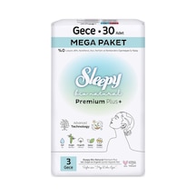 Sleepy Bio Natural Premium Plus+ Gece 30'lu - 6 Adet Tarı