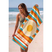 Valerine Life İsme Kişiye Özel Renkli Güneşli Plaj Havuz Spa Sauna Spor Havlusu 70x140cm Pamuklu Yük Çok Renkli