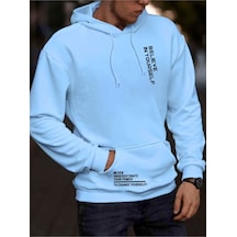 Altamira Erkek Believe Baskılı Oversize Kapşonlu Sweatshirt 001