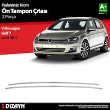 S-Dizayn Vw Golf 7 Krom Ön Tampon Çıtası 2 Prç. 2013-2017