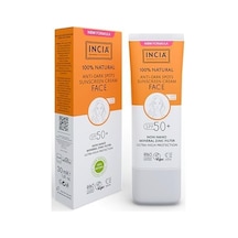 %100 Doğal Yüz Güneş Kremi Leke Karşıtı Aydınlatıcı Mineral Filtre Spf 50+ Uva1 Uva2 Uvb 30 Ml