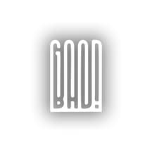 Good Bad Sticker17x17 Cm Beyaz