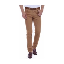 Slim Fit Pamuk Kahverengi Erkek Pantolon - Wessi Siyah