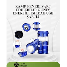 Hubrendy Tekno Güneş Enerjili Katlanabilir Kızaklı Kamp Feneri Usb Şarjlı, Çok Yönlü Ve Dayanıklı AÇIK GRİ KAHVE KARIŞIMI