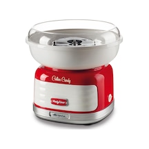 Party Time Pamuk Şeker Yapma Makinesi Kırmızı 2973/00 - Cotton Candy Machine, 450 Watt, Toz Şeker Veya Sert Şekerlerle Uyumlu, 4 Koni İle Pratik Kullanım, Kolay Temizleme
