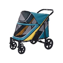 Storozal Katlanabilir Köpek Arabası Yeşil Sarı 234414 112x65x100 Cm
