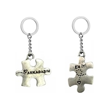En İyi Arkadaşım Yazılı Puzzle Metal Kaplama Çift İkili Anahtarlı Çok Renkli En İyi Arkadaşım Yazılı Puzzle Metal Kaplama Çift İkili Anahtarlı Çok Renkli