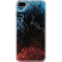 Apple Uyumlu iPhone 7 Plus Kilif Desenli Silikon Red Blue Black Abstact 473328808