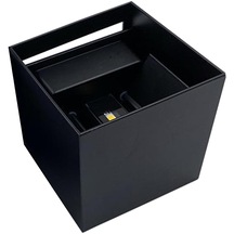 Suntek Kare Led Duvar Lambası Aplik Koridor Siyah-beyaz-ışık Siyah Beyaz Işık