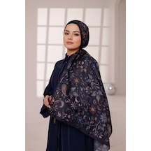 Mimiyum Rüya Desen-soft Şal Lacivert Çok Renkli