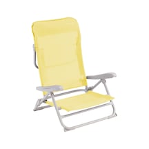 Outwell Seaford 4 Pozisyonlu & Konforlu Katlanır Plaj Sandalyesi Sunburst Sarı