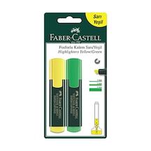 4 Adet Faber Castell 2'li Fosforlu Kalem Sarı/yeşil