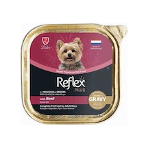 Reflex Plus Sos İçinde Et Parçacıklı Dana Etli Küçük Irk Yetişkin Köpek Maması 85 G