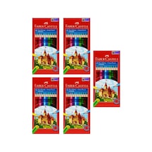 Faber Castell Kuru Boya Kalemi 12 Li 5 Adet Çok Renkli