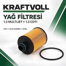Kraftvoll Fiat Egea Doblo Fiorino 500x 1.3 Multijet Yağ Filtresi