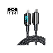 100w Usb Tip C Kablo Hızlı Şarj Kablosu Xiaomi Redmi İçin Led Ekran Telefon 60w Type C To C 1.2m