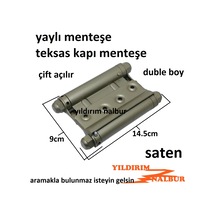 Yaylı Menteşe Duble Boy Teksas Kapı Çift Açılır Menteşe Saten Ren