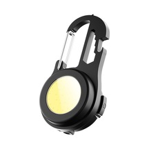 Mini Anahtarlık Feneri Led Anahtarlık Işık Lamba 180 Derece Dönen Şarj Edilebilir Mıknatıslı Çalışma Işığı Şişe Açacaklı Siyah