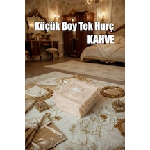 Çeyizlik Küçük Tek Hurç Çiçekli, Kadife Tek Hurç Çeyizlik Dantelli Hurç, Küçük Boy Hurç Kod 68858 Çok Renkli