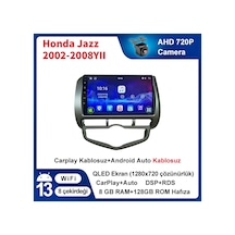 Honda Jazz 2002-2008yıl Carplay 9inç 8-128gb Multimedya